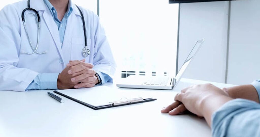 doctor and patient.